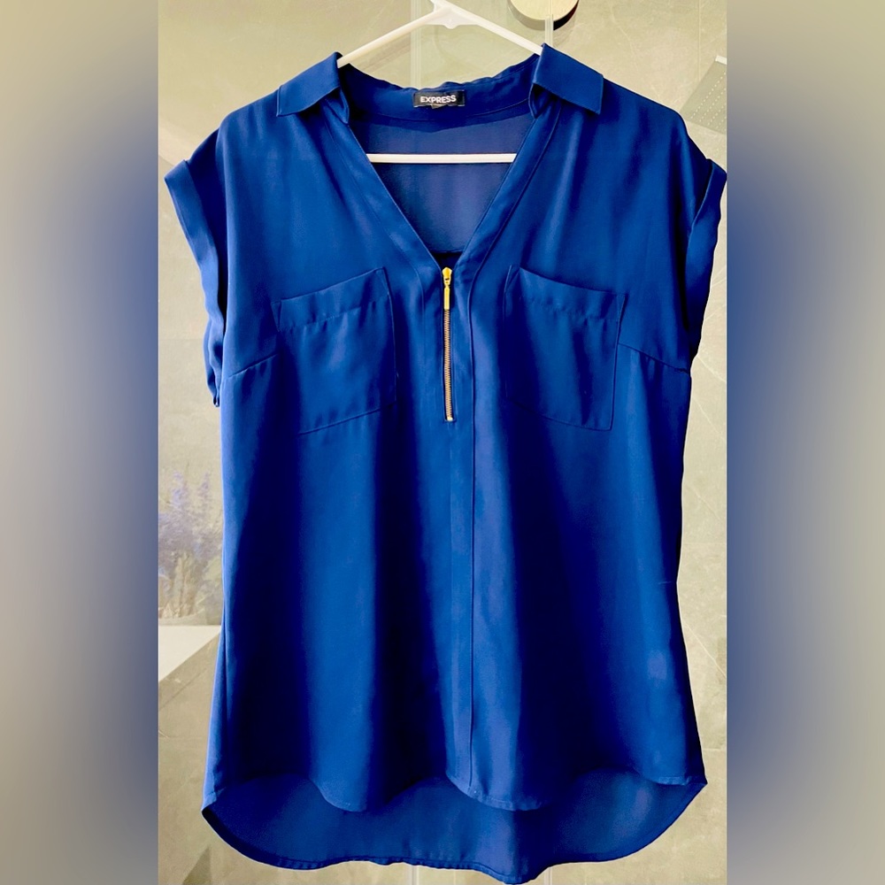 Women’s Express Navy Blue Blouse - Size: Medium